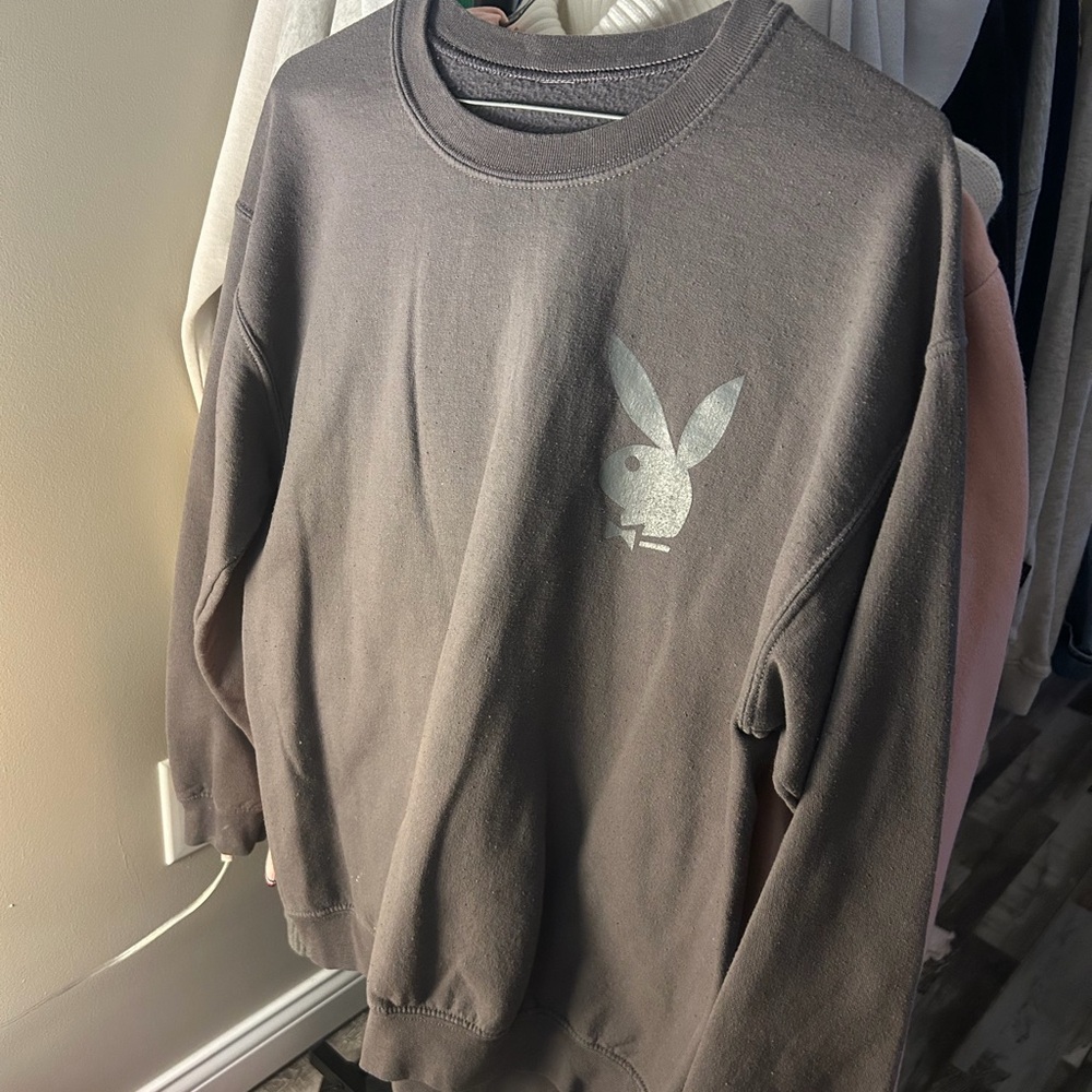 PLAYBOY Charcoal Crewneck Sweater